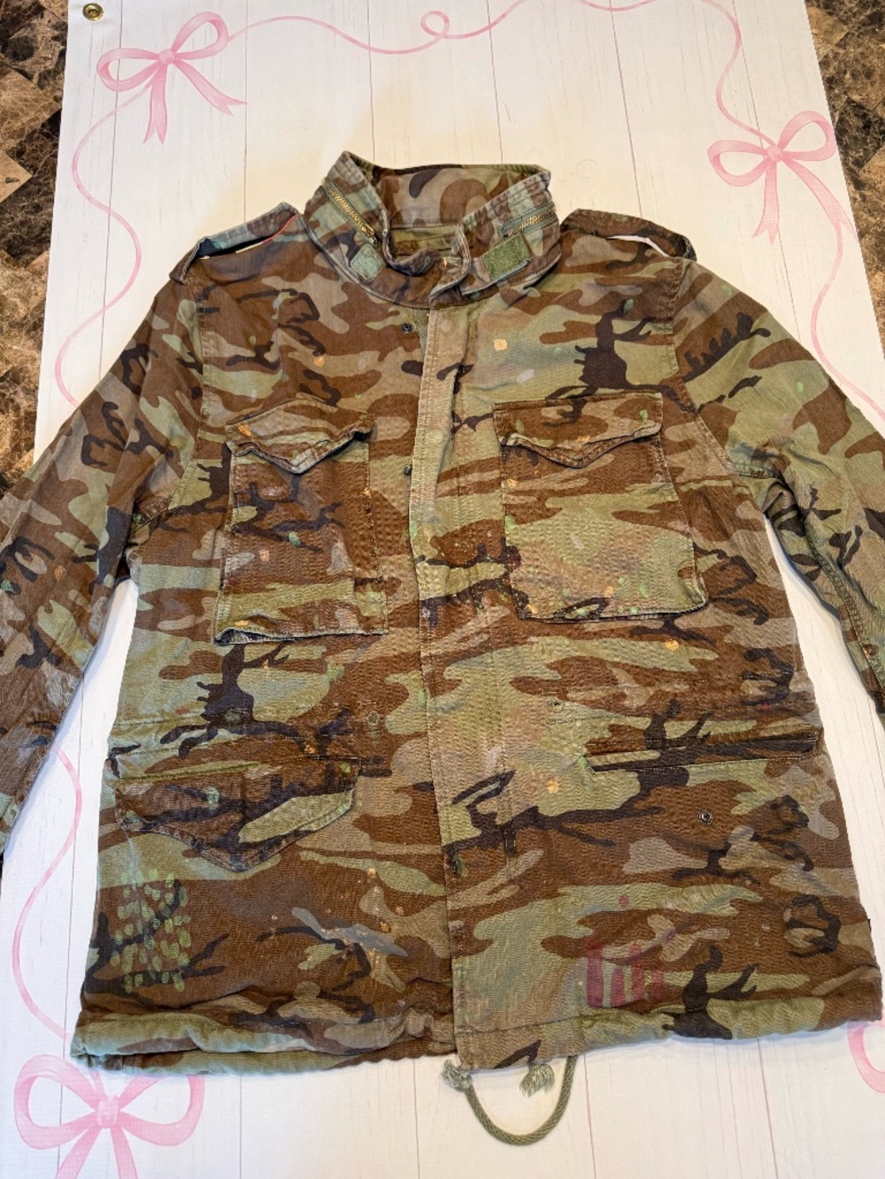 Denim and Supply Ralph Lauren M-65 American Camo Flag Jacket Size L